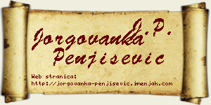 Jorgovanka Penjišević vizit kartica